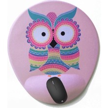 Pembe Baykuş Bılek Desteklı Mouse Pad