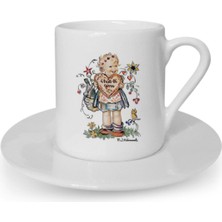 Türk Kahvesi Fincanı Vintage Dostluk Arkadaşlık Kardeşlik