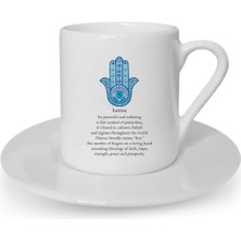 Türk Kahvesi Fincanı Hamsa Fatımanın Eli Meditasyon Yoga Om