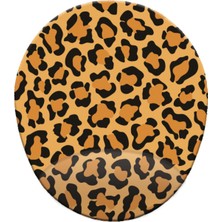 Leopar Desenli Bilek Destekli Oval Mouse Pad