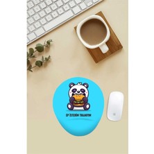 Ep Isterim Ep Tıkanayım Desenli Bilek Destekli Mouse Pad