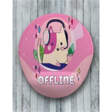 Offline Oval Bilek Destekli Mouse Pad