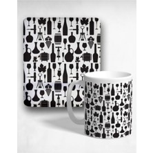 Drink Oval Bilek Destekli Mouse Pad ve Kupa Bardak Seti