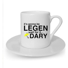 Legen Baskılı Beyaz Türk Kahvesi Fincanı