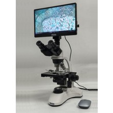 Ece Opto-Edu Biyoloji Mikroskobu Trinoküler 2000X ve LCD Ekranlı Mikroskop Kamerası Alüminyum Bavulda