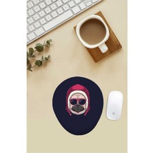 Cool Pug Desenli Bilek Destekli Mouse Pad