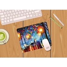 Yağmurlu Ormanda Yürüyüş - Baskılı Dikdörtgen Mouse Pad
