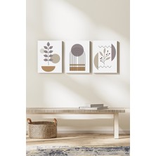 GLASSİFY 3 Parça Modern Minimal Mdf Uv Baskı Duvar Tablosu Seti