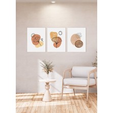GLASSİFY 3 Parça Minimalist Doğa Esintili Mdf Uv Baskı Tablo Seti 20X30 cm