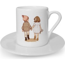 Türk Kahvesi Fincanı Vintage Dostluk Arkadaşlık Kardeşlik