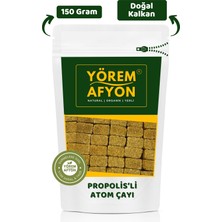 Gülçehre Yörem Afyon Gerçek Propolisli Atom Çayı, Glikozsuz Saf Pancar Şekerli 12 Kat Etkili Bitkisel Küp Çay | 150GR.