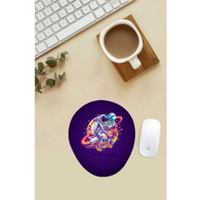 Mutlu Astronot Desenli Bilek Destekli Mouse Pad