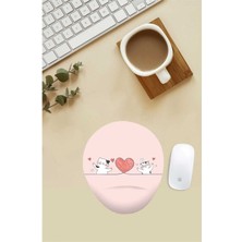 Aşık Kediler Desenli Bilek Destekli Mouse Pad