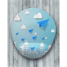 Ucan Kagıtlar Oval Bilek Destekli Mouse Pad