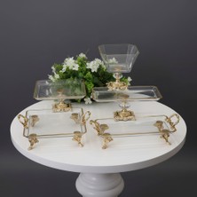 Çnr Home Collection 5 Parça Gold Klasik Ayaklısunum Seti
