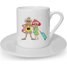 Türk Kahvesi Fincanı Aile Anneler Günü Yaz Tatil Seyahat