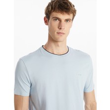 Lc Waikiki Yeni Sezon Bisiklet Yaka Baskılı Penye Erkek Tişört