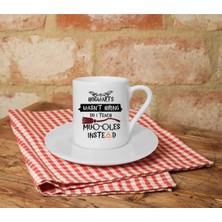 I Teach Muggles Baskılı Beyaz Türk Kahvesi Fincanı