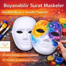 NessiWorld Boyanabilir Surat Model Maske – Lastikli | Kendin Tasarla