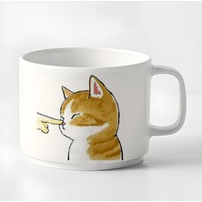 Duble Türk Kahvesi Fincanı & Espresso Dost Kedi 180 ml