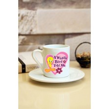 Tweety Baskılı Beyaz Türk Kahvesi Fincanı 5