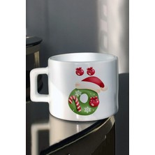 En Güzel Yeni Yıl Yılbaşı Konsepti Baskılı Şık Yeşil Harfler Baskılı Çay Kahve Fincanı