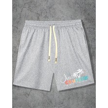 Amor Man Büyük Beden Özel Tasarım Just Cruısın Baskılı Ultra Rahat Modern Battal Erkek Bermuda Şort