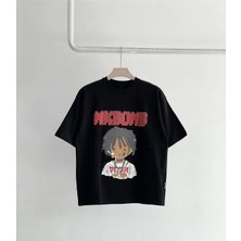 Unisex Çocuk Baskılı T-Shirt - Siyah