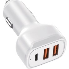 Lucatech iPhone 13 Pro / 13 Pro Max / 14 Pro / 14 Pro Max Uyumlu 100W Ultra Hızlı Araç Şarj Aleti