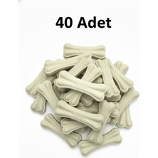 Tasma Market 40 Adet 7.5 cm Naturel Pres Sığır Derisi Köpek Kemiği – Küçük Irk ve Yavru