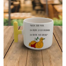 Duble Türk Kahvesi Fincanı & Espresso Winnie The Pooh Motto T Sarı Kulp Kupa