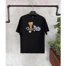 Unisex Çocuk Baskılı T-Shirt - Siyah