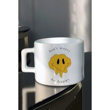 Dont Woory Be Happy Emojili Baskılı Çay Kahve Fincanı