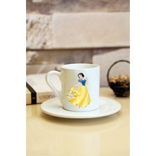 Pamuk Prenses Baskılı Beyaz Türk Kahvesi Fincanı