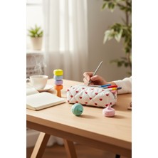 Derkadesign Kalp Desenli Tek Bölmeli Kalemlik