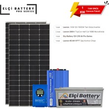 Elçi Solar 1 Kw Karavan Solar BAŞLANGIÇ-1-210-LITYUM Paket 560W Güneş Enerji Sistemi