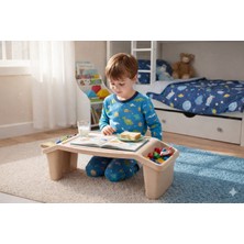 Global Ersat Sihirli Sehpa - Laptop Masası - Çalışma Masası - Ders Çalışma Masası Sütlü Kahve Renk