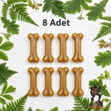 Tasma Market 8 Adet 7.5 cm Doğal Sığır Derisi Yavru ve Küçük Irk Köpek Diş Kaşıma Kemiği