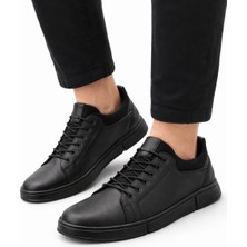 Emil Shoes Orijinal Deri Erkek Siyah Günlük Ayakkabı – Şık ve Konforlu