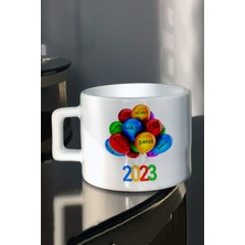 En Iyi Yıl Yılbaşı Yeni Yıl ve Noel Hediyesi Konsepti4 Baskılı Şık Baskılı Çay Kahve Fincanı