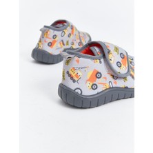 Liarca Erkek Çocuk Gri Cırt Cırtlı Günlük Ayakkabı – Yumuşak Tabanlı, Rahat ve Hafif Panduf