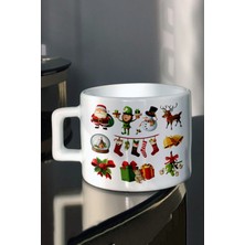 En Iyi Yıl Yılbaşı Yeni Yıl ve Noel Hediyesi Konsepti4 Baskılı Şık Baskılı Çay Kahve Fincanı