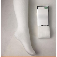 Bulut Anne ve Çocuk Külotlu Çorap 3'lü Beyaz Siyah Krem Çocuk 5-6 Yaş Dikişsiz-Yıkanmış