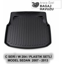 Elorcar Mercedes C Seri / W 204 / Plastik Setli Model Sedan 2007 - 2013 3D Bagaj Havuzu