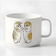 Duble Türk Kahvesi Fincanı & Espresso Dost Tatlı Yavru Kediler 180 ml