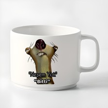 Double Türk Kahvesi Fincanı & Espresso Buz Devri Sid Motto Fincan Kupa 180 ml