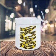 Warning Küllük Sarı Şerit Baskılı Kül Tablası K-139
