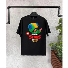 Tarz Yeri Unisex Baskılı Kısa Kol Çocuk T-Shirt - Siyah