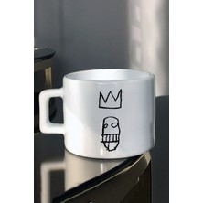 Kral Tacı Vektörel Çizim Tasarım Baskılı Çay Kahve Fincanı