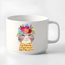 Çay Kahve Espresso Fincanı Fincanı Kedi Tasarım Küçük Kupa